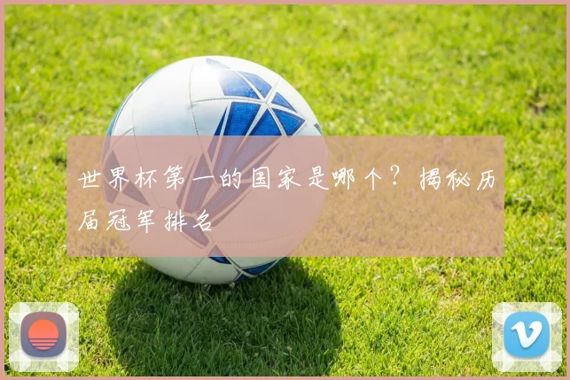 世界杯第一的国家是哪个?揭秘历届冠军排名